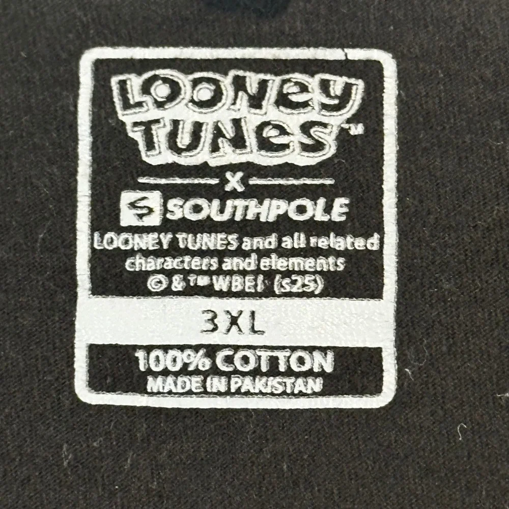 Y2K Southpole Looney Tunes Wile E Coyote  Roadrunner Shirt‎ Men 3XL Black Acme